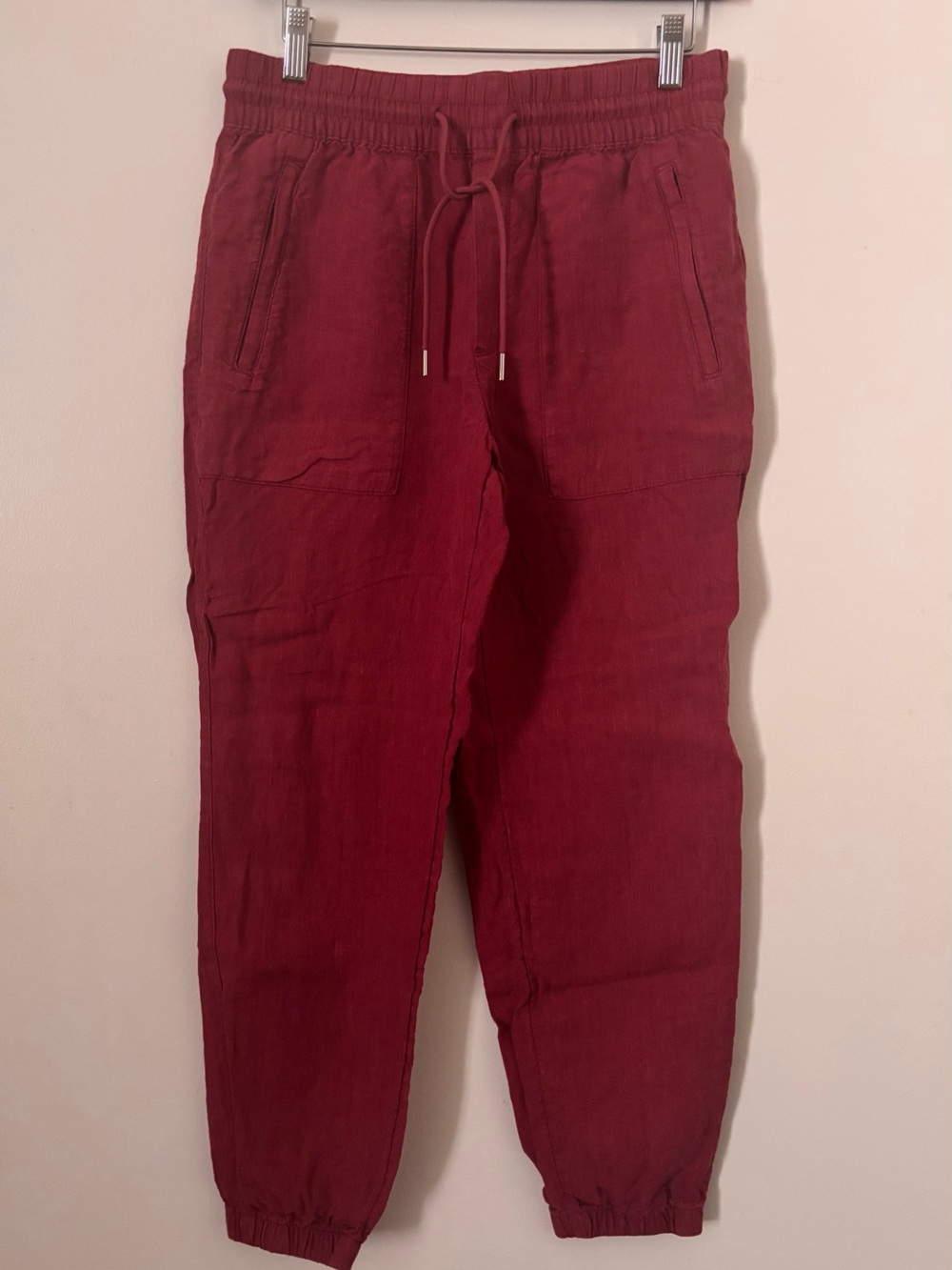 Athleta Women's Burgundy Linen Joggers